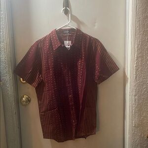 Arrow Burgundy Patterned Men's Casual Shirt